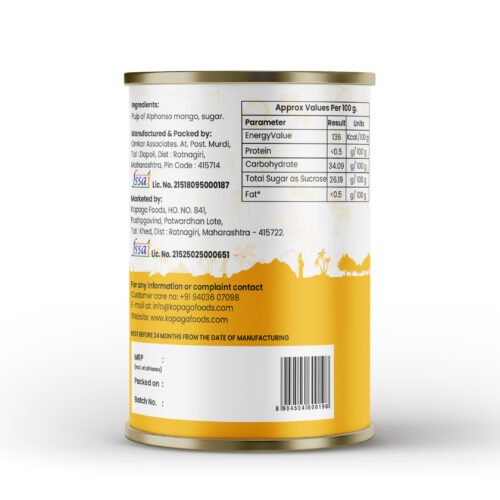 Alphonso Mango Pulp (Sweetened)